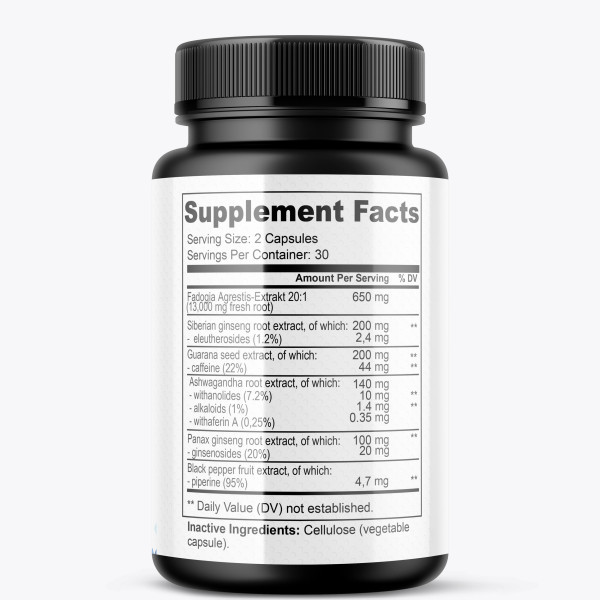 Vegan Virility, 60 Potente Vegane Kapseln