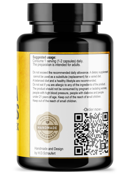 Fadogia Agrestis 1200mg pro Portion mit Ashwagandha, Siberian Ginseng, Panax & Piperin | 60 Stück