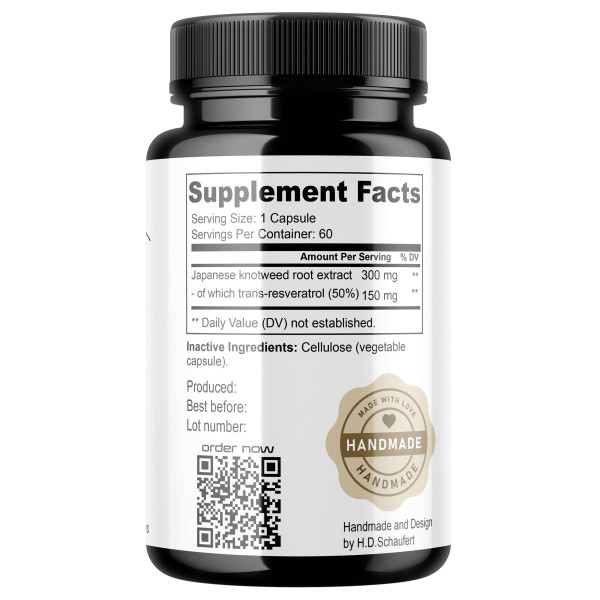 HDS Pharman, Cardio Intensiv, Trans - Resveratrol, 60 Vegane Kapseln