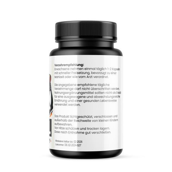 TestD Full, 60 Vegane Potente Kapseln für mehr Energie