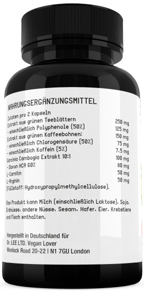 Diaet Slim von Vegan Lover 60 Diät und abnehme Kapseln