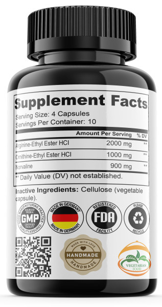 Testoplex, Bioshield GH Aminosäure L-Arginin, L-Ornithin, Norvaline