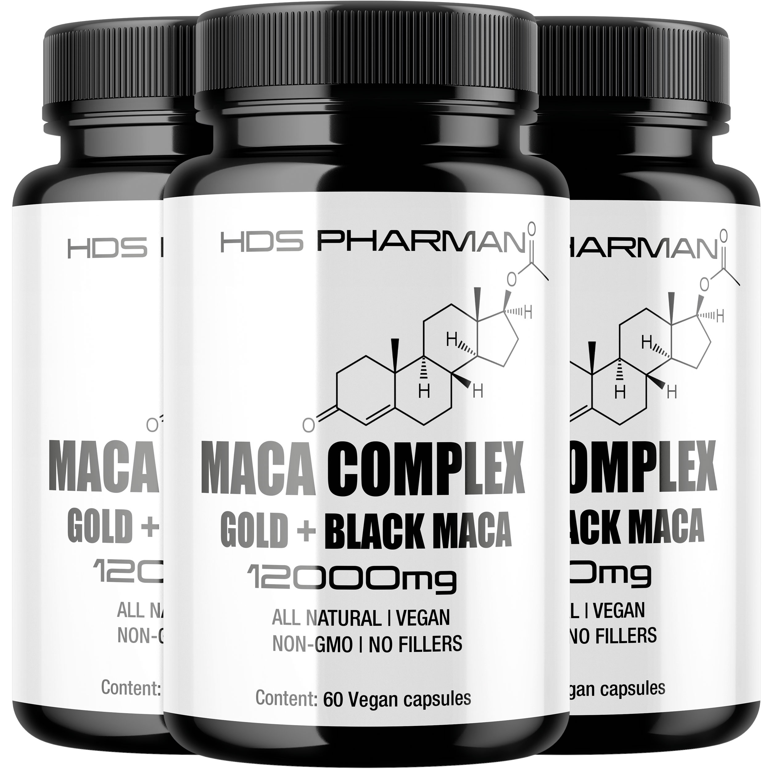 Hochwertige vegane Maca Kapseln 3er Pack für Energie und Vitalität