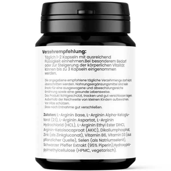 HUGE ATTACK – Männer-Booster mit 5-fach Arginin-Komplex, Zink, Vitamin B6 & D3