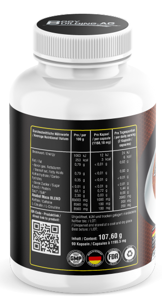 Bodybuilding AG, Anabol Mass, 90 Kapseln
