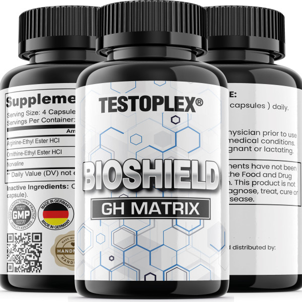 Testoplex, Bioshield GH Aminosäure L-Arginin, L-Ornithin, Norvaline