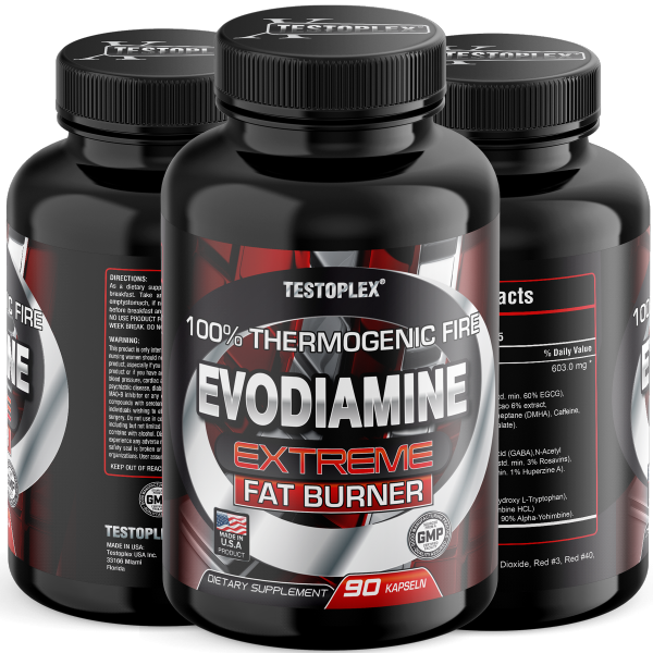 Testoplex, Evodiamine, Extreme Fatburner Kapsel