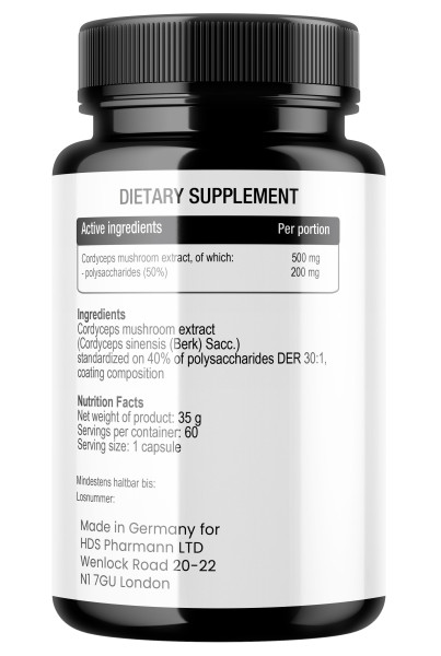 HDS Pharman Cordyceps 60 Vegane Kapseln