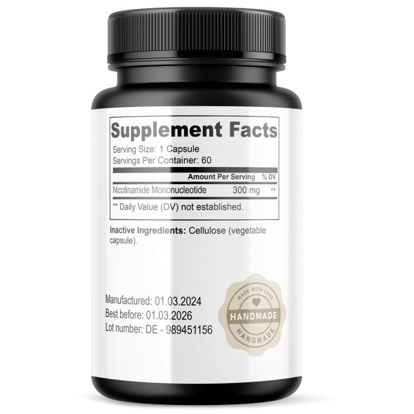NMN - Nicotinamid-Mononukleotid zur DNA-Reparatur (99%), 600 mg